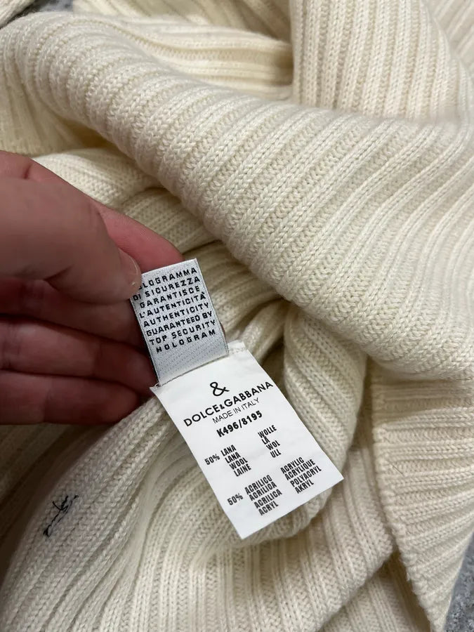 2000s Dolce & Gabbana Beige Wool Turtleneck Sweater iXEIMNO 11