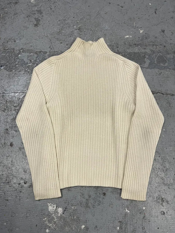 2000s Dolce & Gabbana Beige Wool Turtleneck Sweater iXEIMNO 3