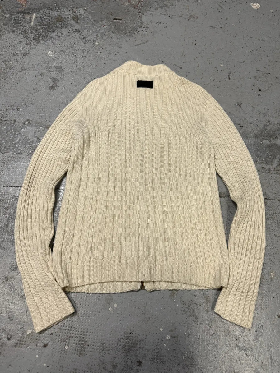 2000s Dolce & Gabbana Beige Wool Zip-Up Sweater JBeDnXj 2