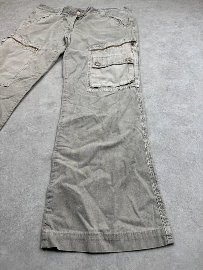 2000s Dolce & Gabbana Beige Zip Side Pocket Pants EkKsSZY 6
