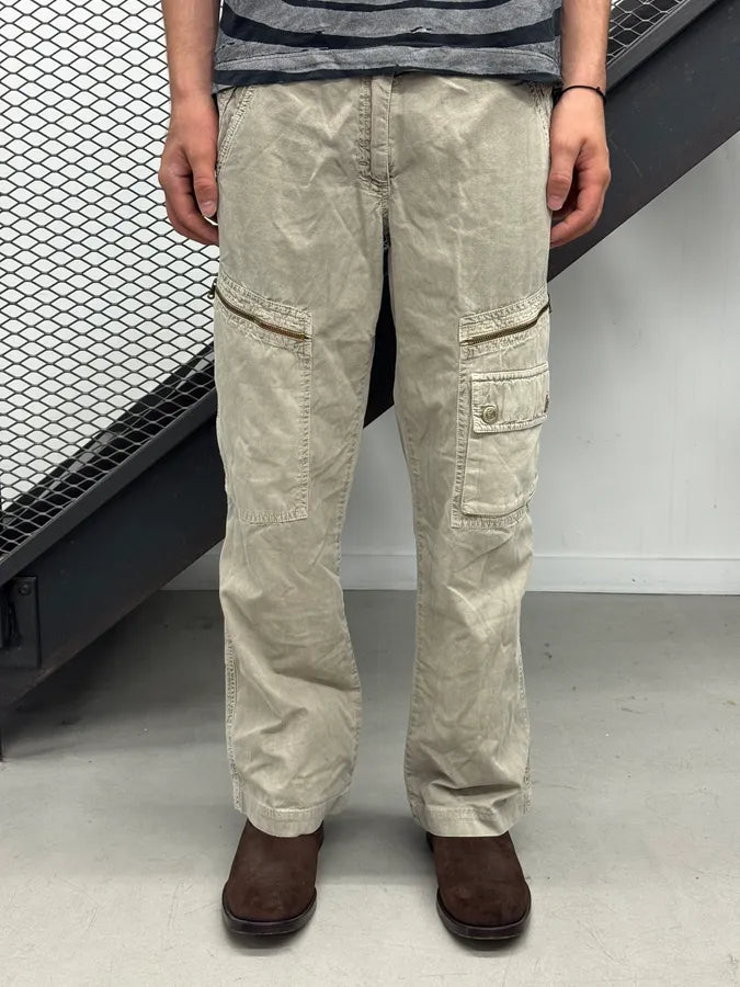 2000s Dolce & Gabbana Beige Zip Side Pocket Pants EkKsSZY 0