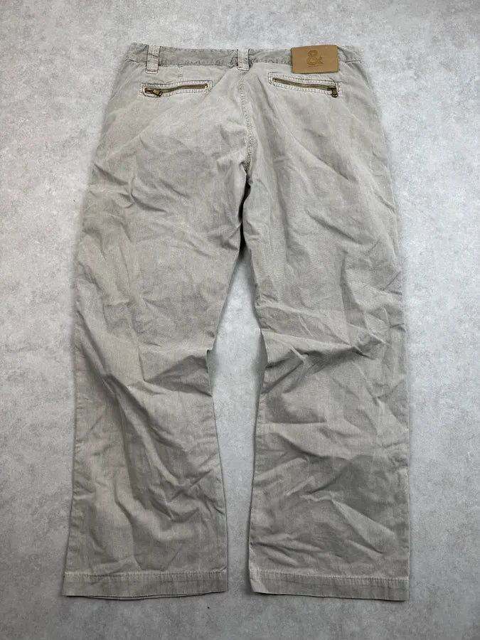 2000s Dolce & Gabbana Beige Zip Side Pocket Pants EkKsSZY 7