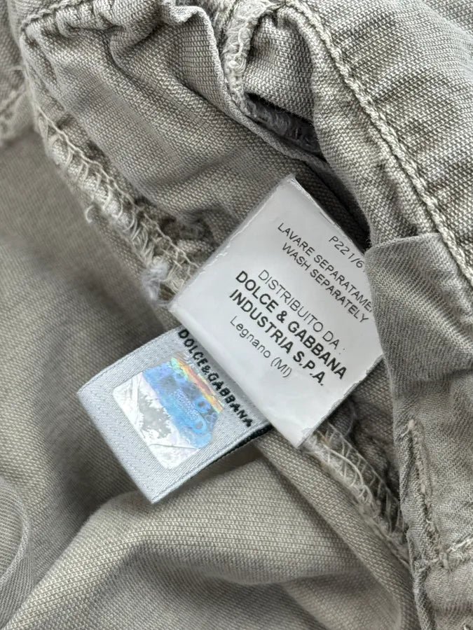2000s Dolce & Gabbana Beige Zip Side Pocket Pants EkKsSZY 12