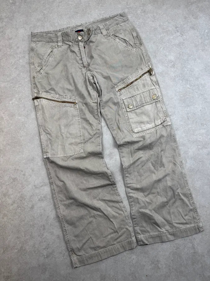2000s Dolce & Gabbana Beige Zip Side Pocket Pants EkKsSZY 5