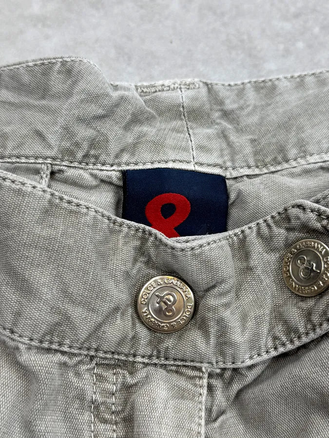 2000s Dolce & Gabbana Beige Zip Side Pocket Pants EkKsSZY 11