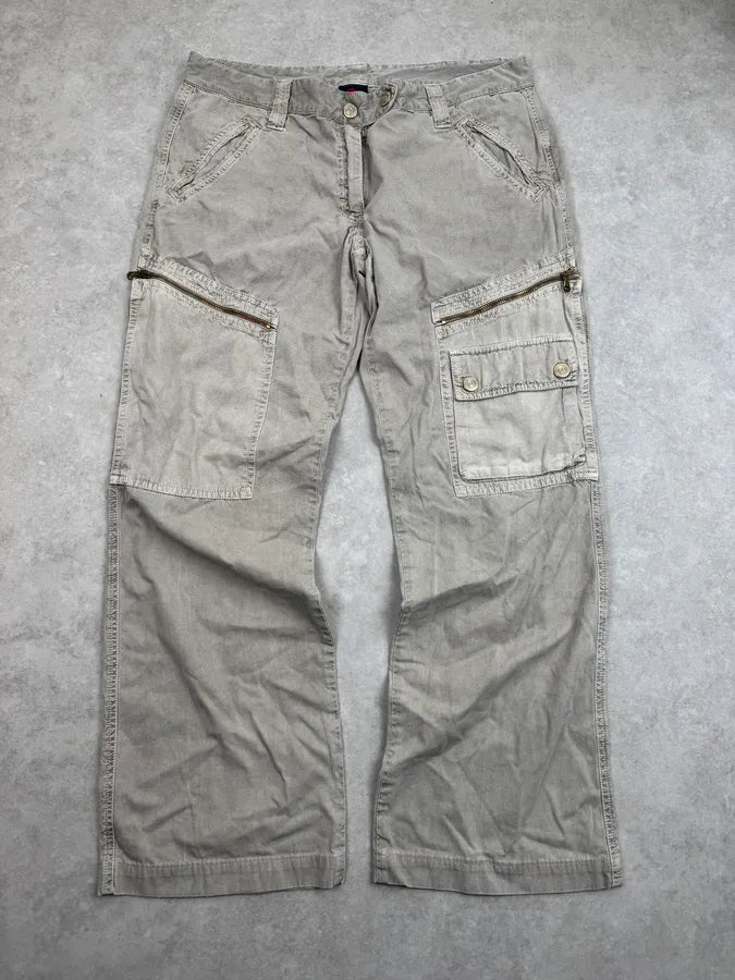 2000s Dolce & Gabbana Beige Zip Side Pocket Pants EkKsSZY 3