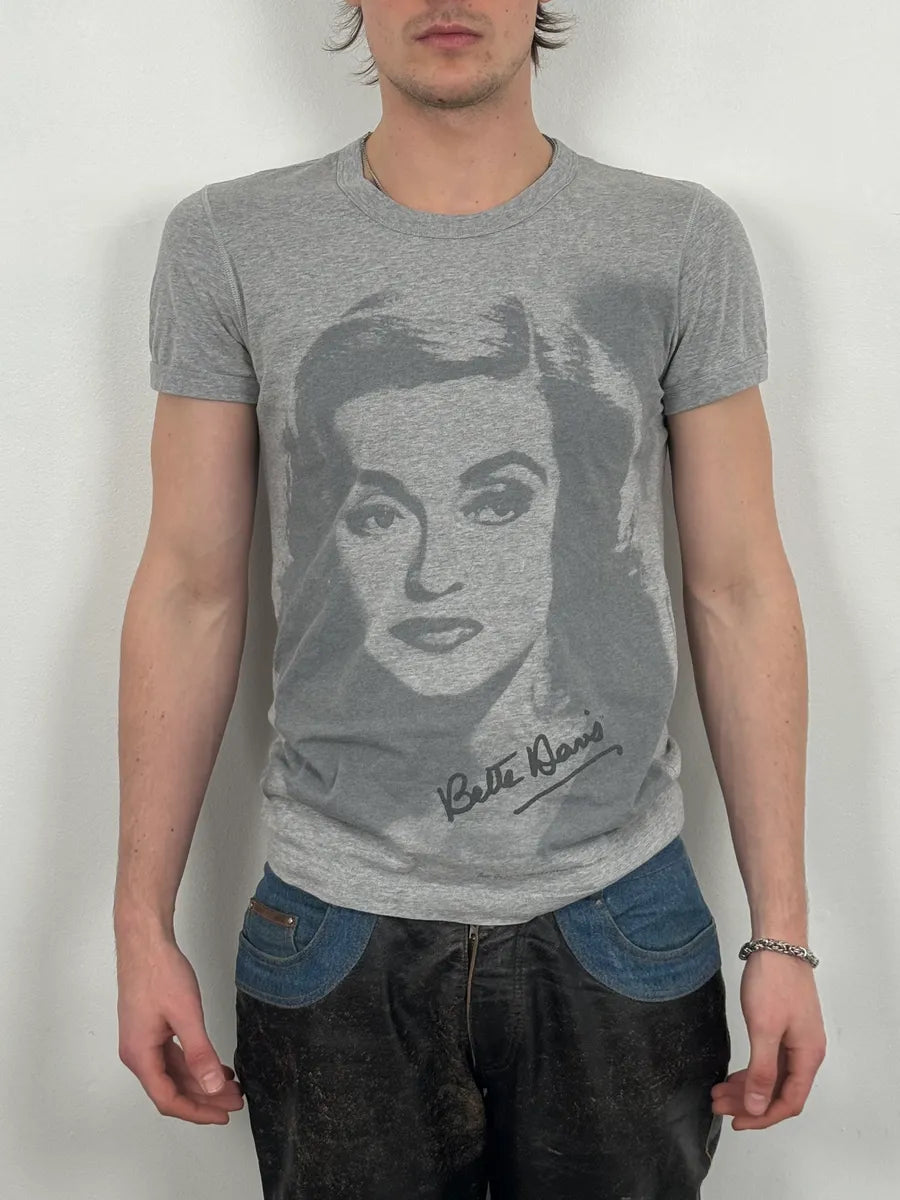 2000s Dolce & Gabbana Bette Davis Grey T-Shirt aTDXIzX 1