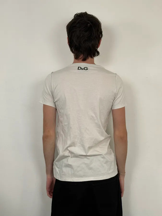 2000s Dolce & Gabbana Bette Davis White T -Shirt rmdgRZQ 2