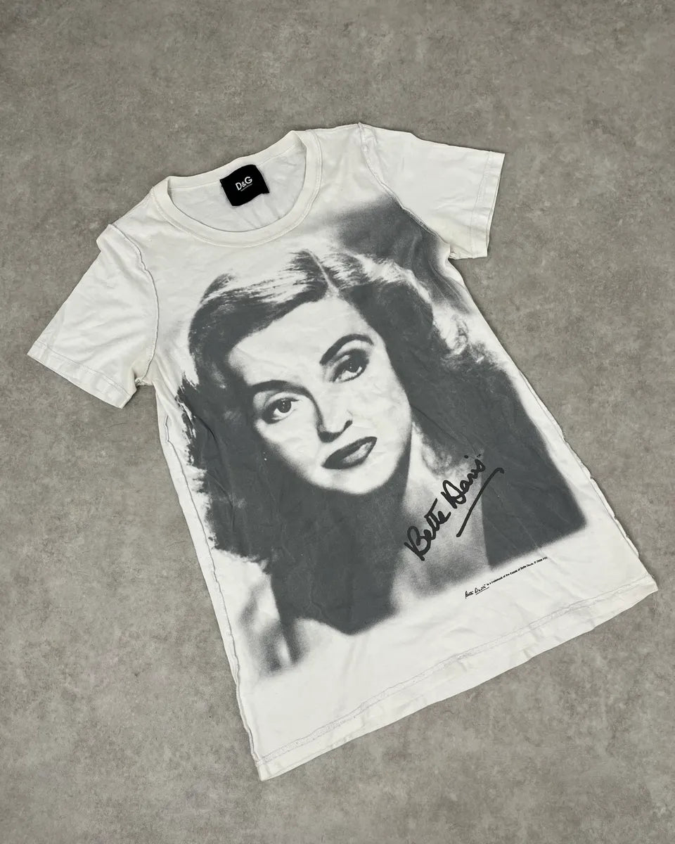 2000s Dolce & Gabbana Bette Davis White T -Shirt rmdgRZQ 3