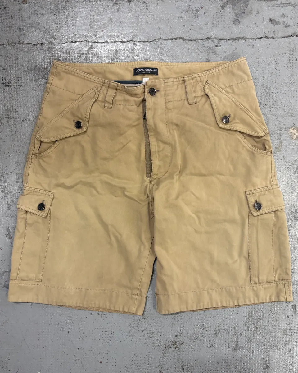 2000s Dolce & Gabbana Biege Cargo Shorts xoqSurq 0