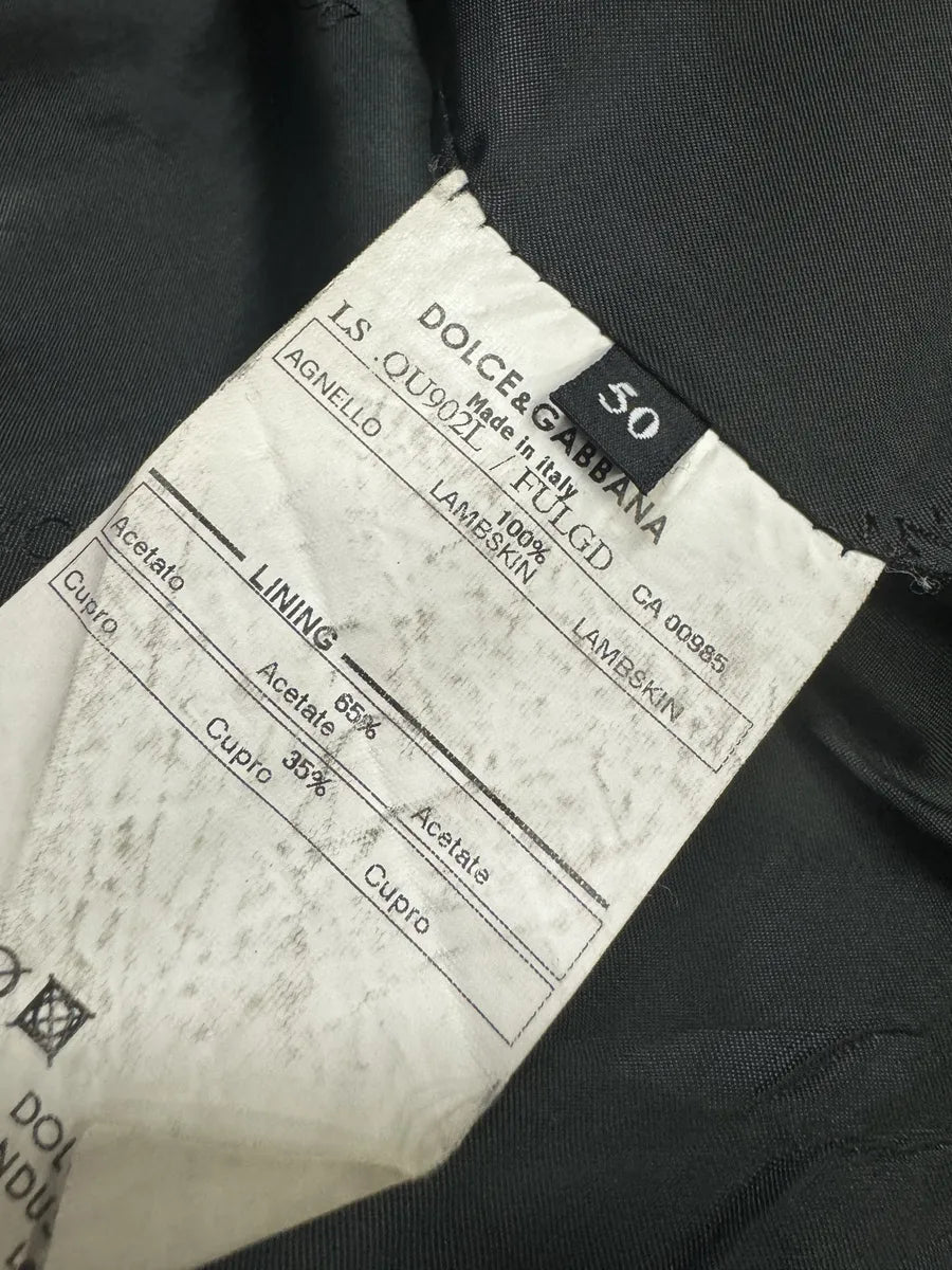 2000s Dolce & Gabbana Biker Brown Leather Jacket cKNYLEL 11