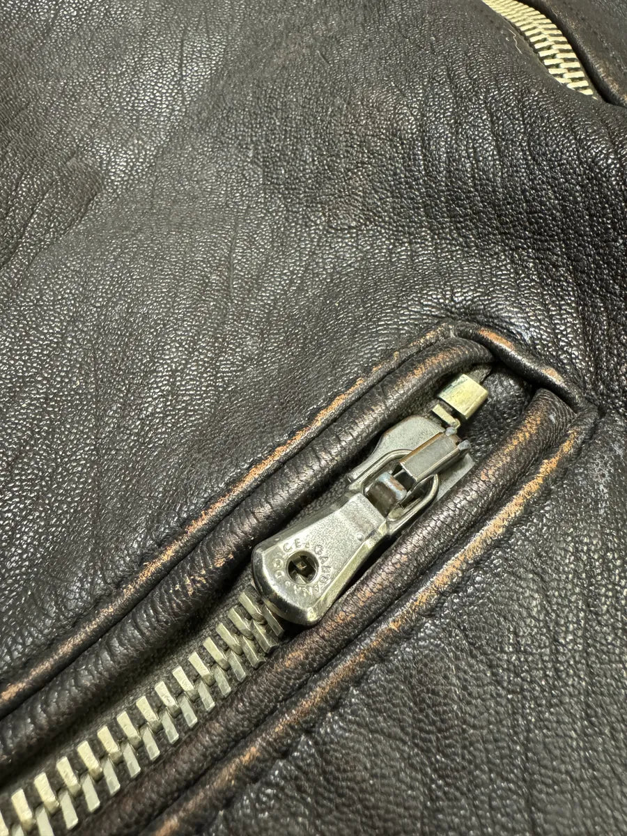 2000s Dolce & Gabbana Biker Brown Leather Jacket cKNYLEL 6