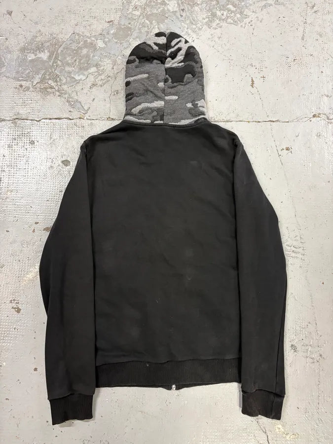 2000s Dolce & Gabbana Black & Grey Camo Zip-Up Hoodie XhStzto 5
