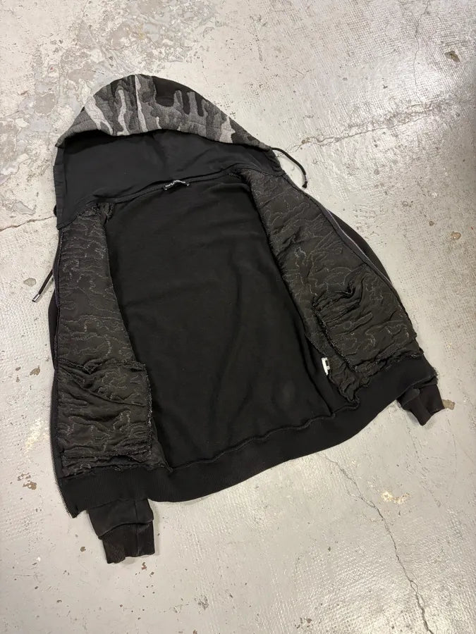 2000s Dolce & Gabbana Black & Grey Camo Zip-Up Hoodie XhStzto 6