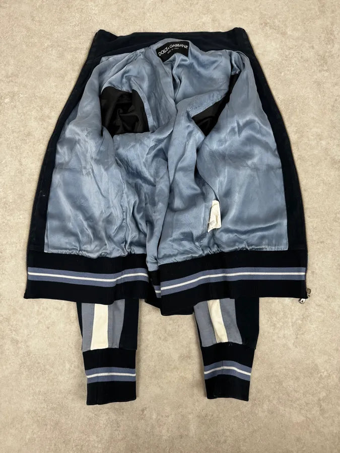 2000s Dolce & Gabbana Blue Zip-up Sport Sweater yxWKupi 6