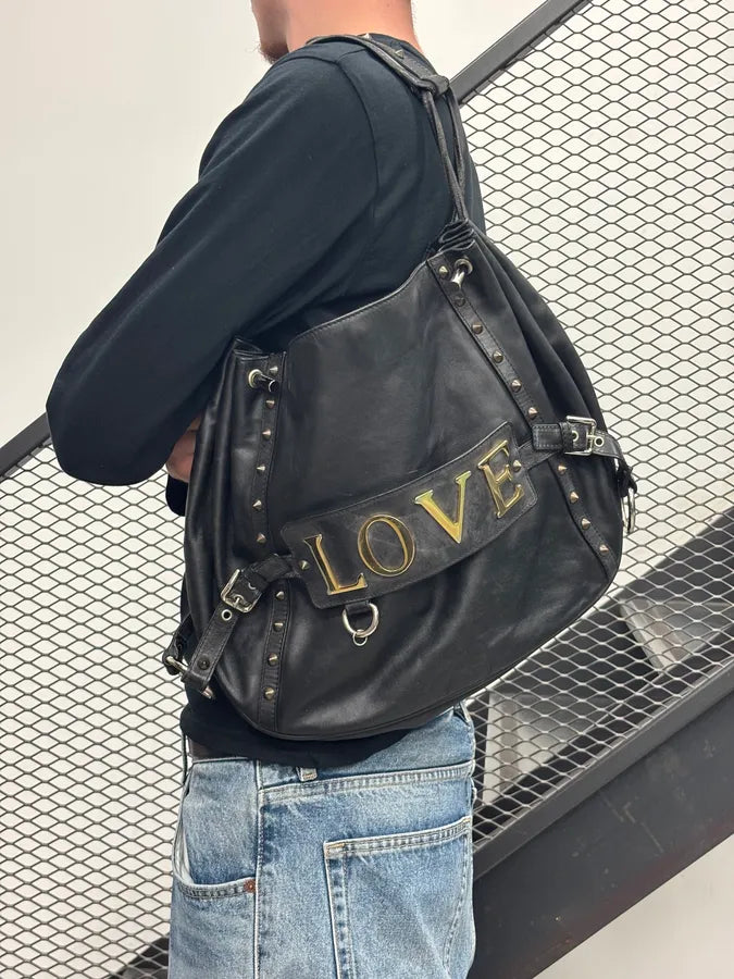 SS2003 Dolce & Gabbana Black « Love »  Handle Bag SyxYVwt 1