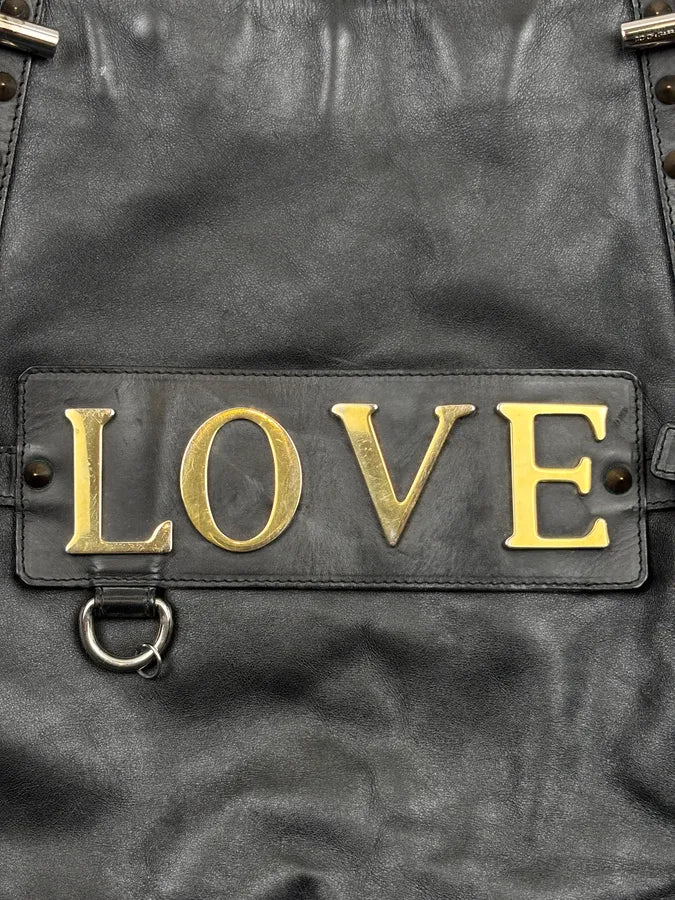 SS2003 Dolce & Gabbana Black « Love »  Handle Bag SyxYVwt 6