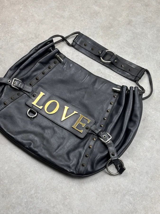 SS2003 Dolce & Gabbana Black « Love »  Handle Bag SyxYVwt 5