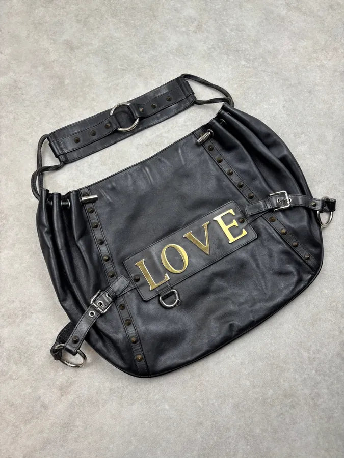 SS2003 Dolce & Gabbana Black « Love »  Handle Bag SyxYVwt 3