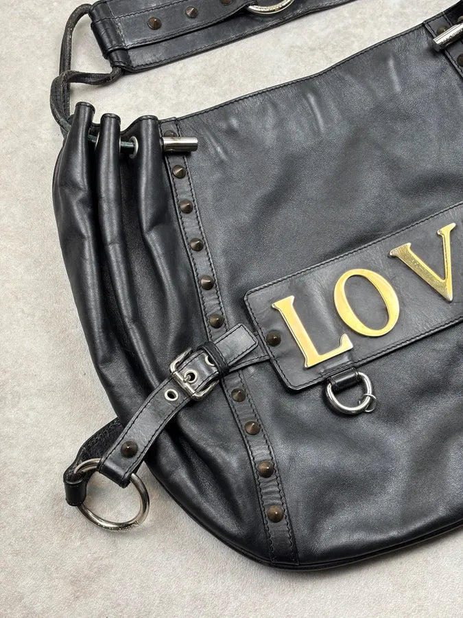 SS2003 Dolce & Gabbana Black « Love »  Handle Bag SyxYVwt 4