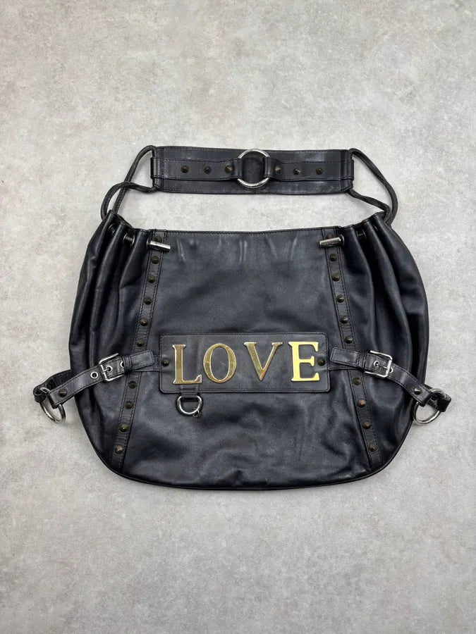 SS2003 Dolce & Gabbana Black « Love »  Handle Bag SyxYVwt 0