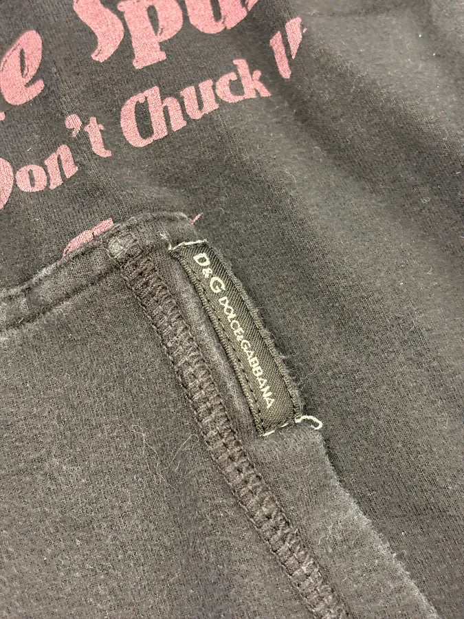 2000s Dolce & Gabbana Black & Pink Propaganda Zip Sweater QmoKuAu 9