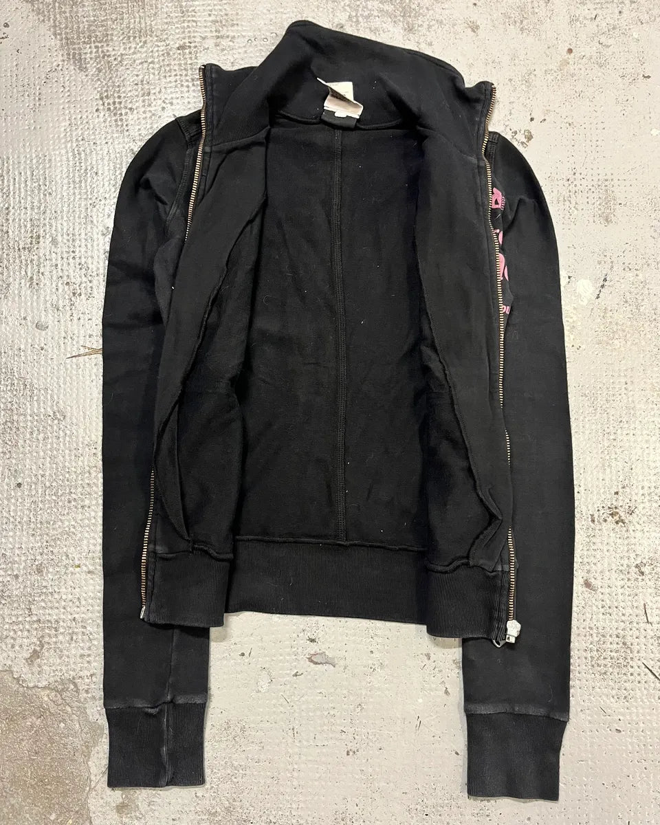2000s Dolce & Gabbana Black & Pink Zip-Up Sweatshirt jyhQlYz 7
