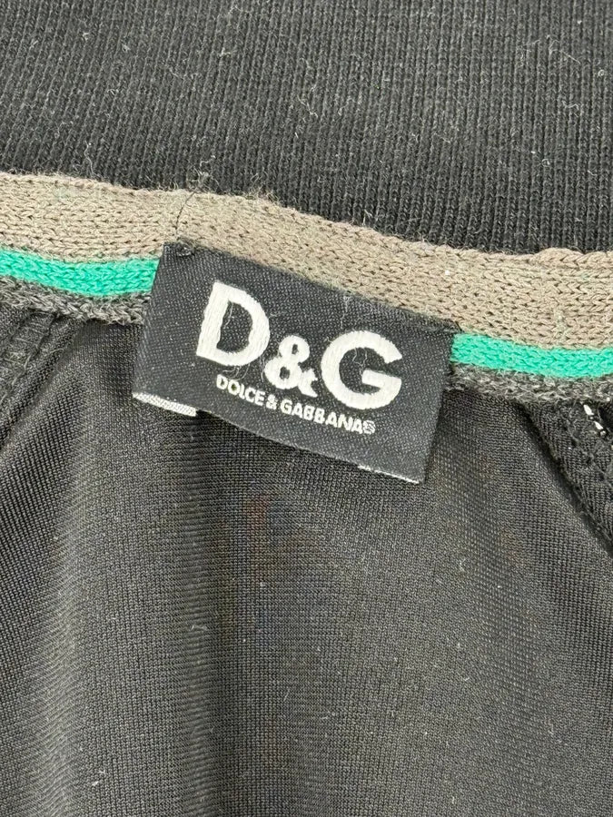 AW2007 Dolce & Gabbana Black & Silver Grey Velvet Zip-up Sweater RNOCoke 10