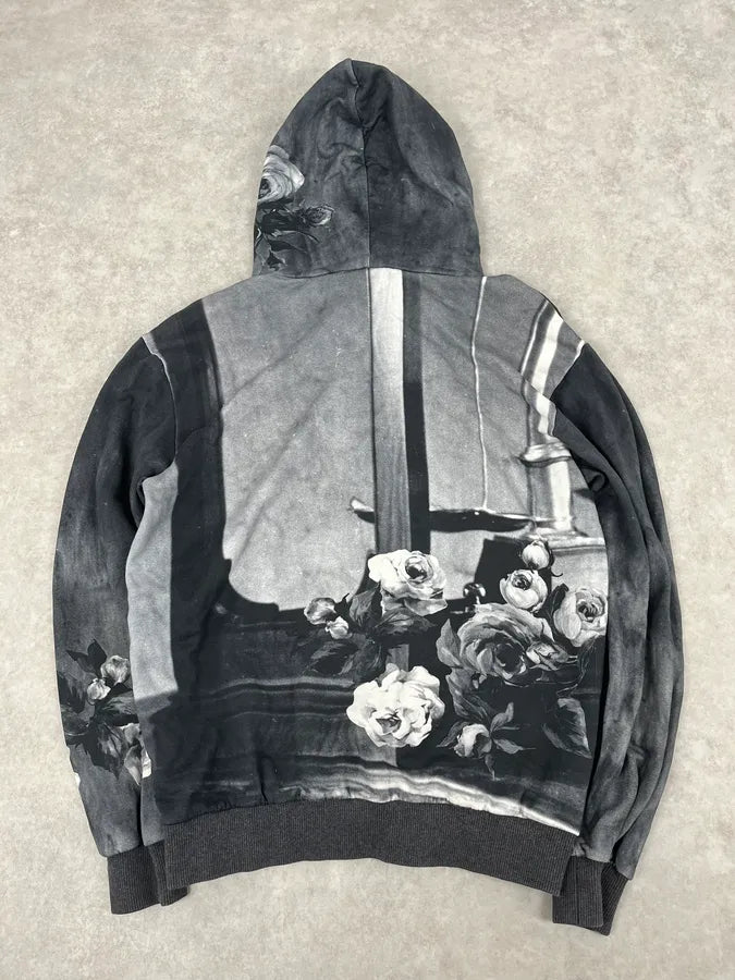2000s Dolce & Gabbana Black & White Aged Cinema Graphic Hoodie bkbzxdp 5