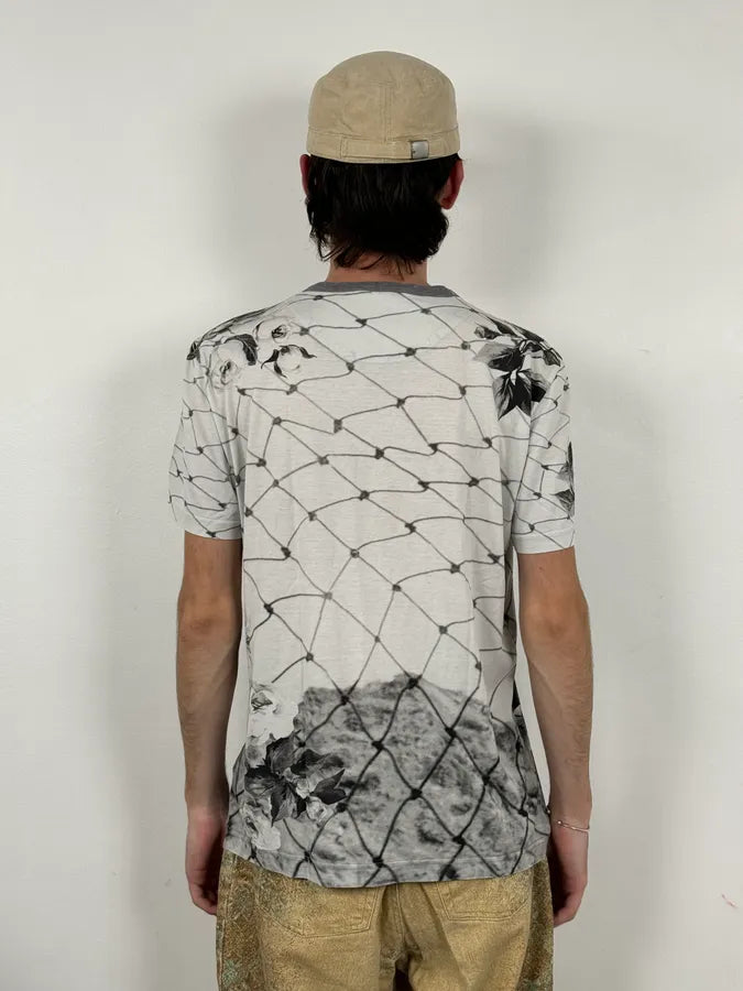 2000s Dolce & Gabbana Black & White Jail Gun Men T-Shirt dVJpMtE 4