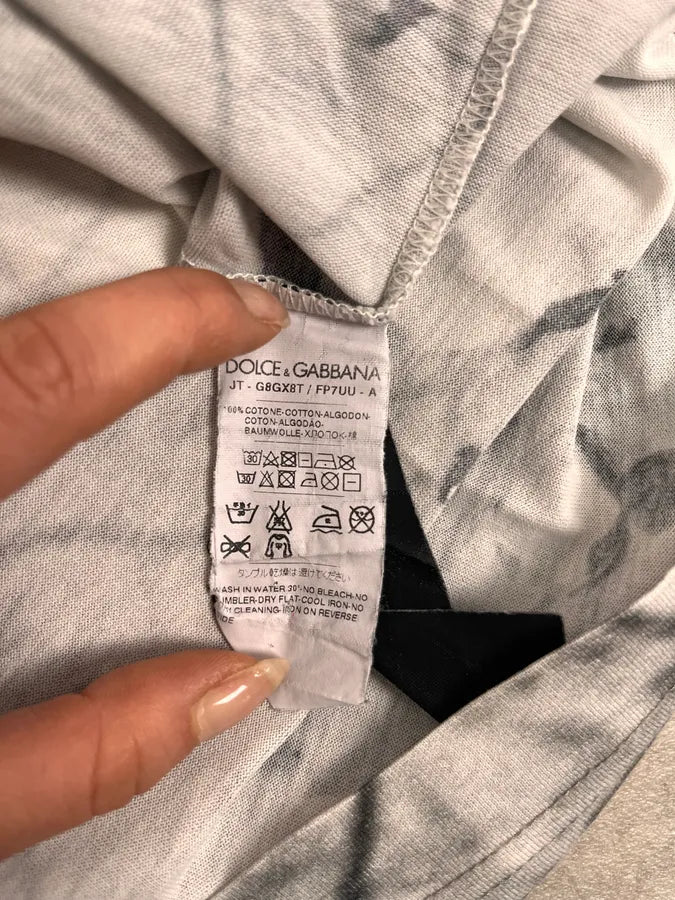 2000s Dolce & Gabbana Black & White Jail Gun Men T-Shirt dVJpMtE 7