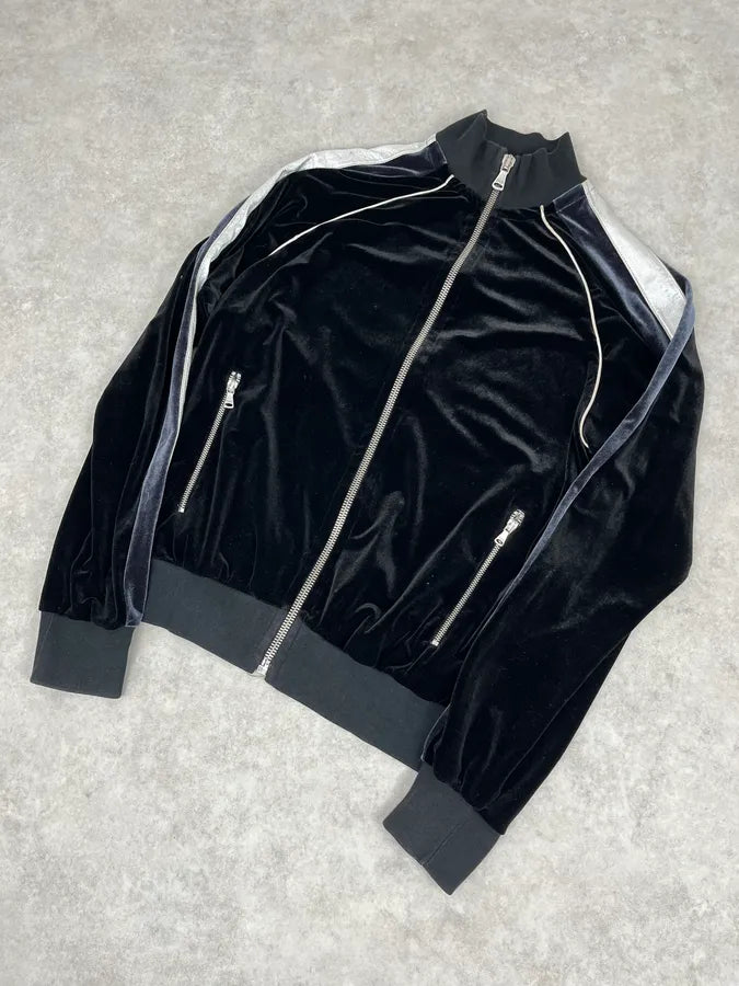 2000s Dolce & Gabbana Black & White Lined Zip-up Sweater CmYxUfS 3