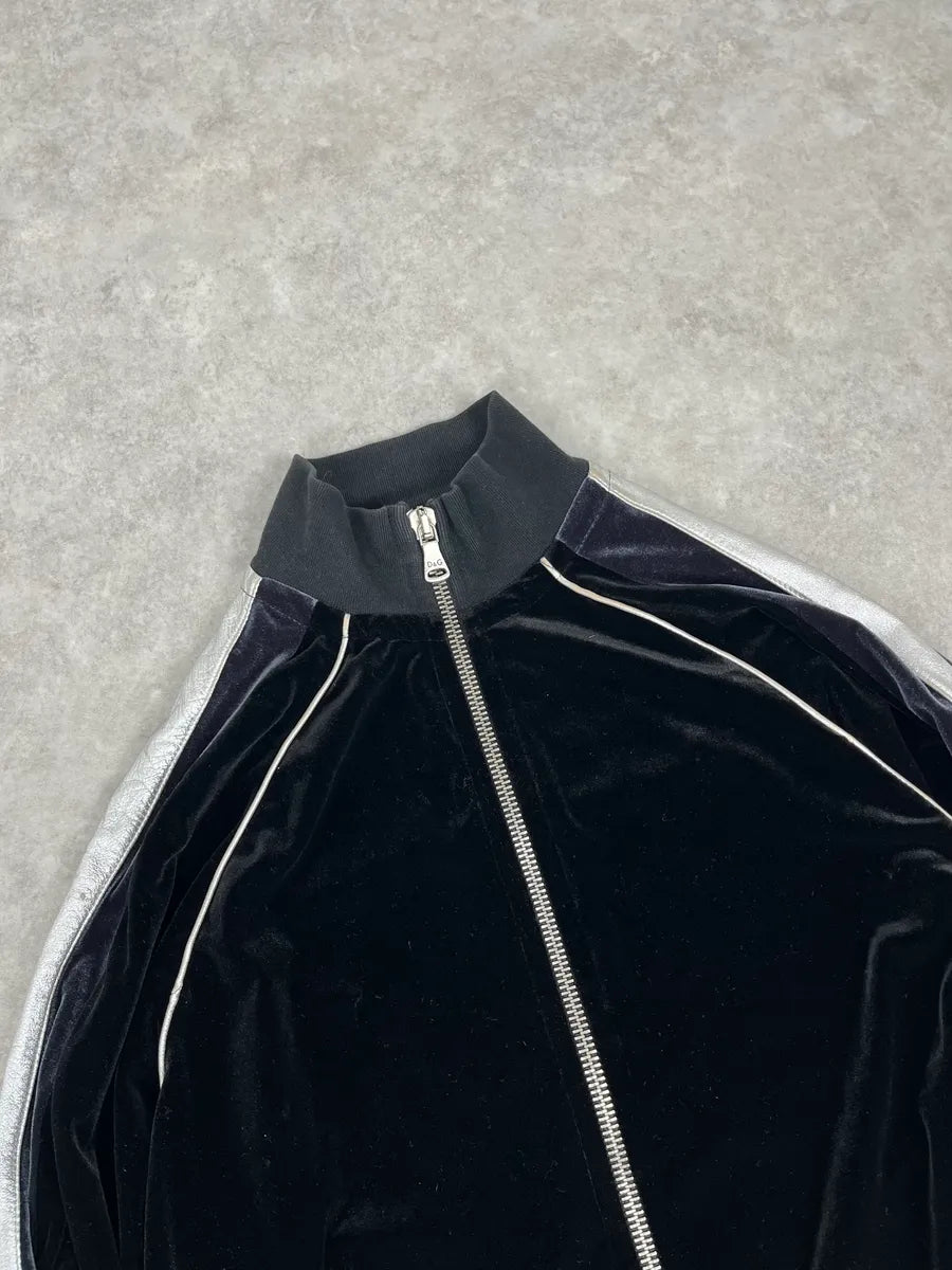 2000s Dolce & Gabbana Black & White Lined Zip-up Sweater CmYxUfS 4