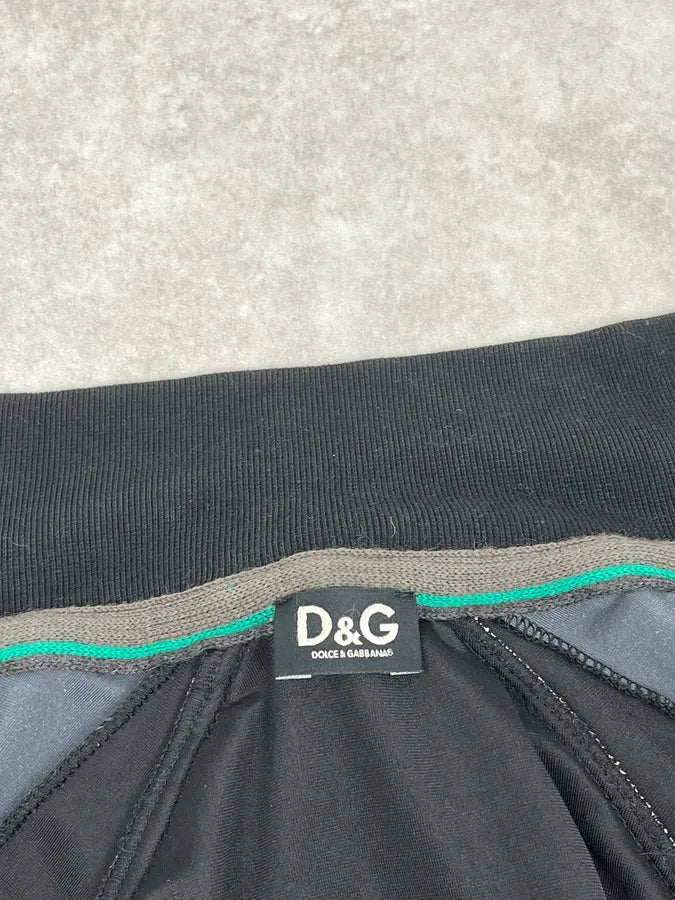 2000s Dolce & Gabbana Black & White Lined Zip-up Sweater CmYxUfS 8