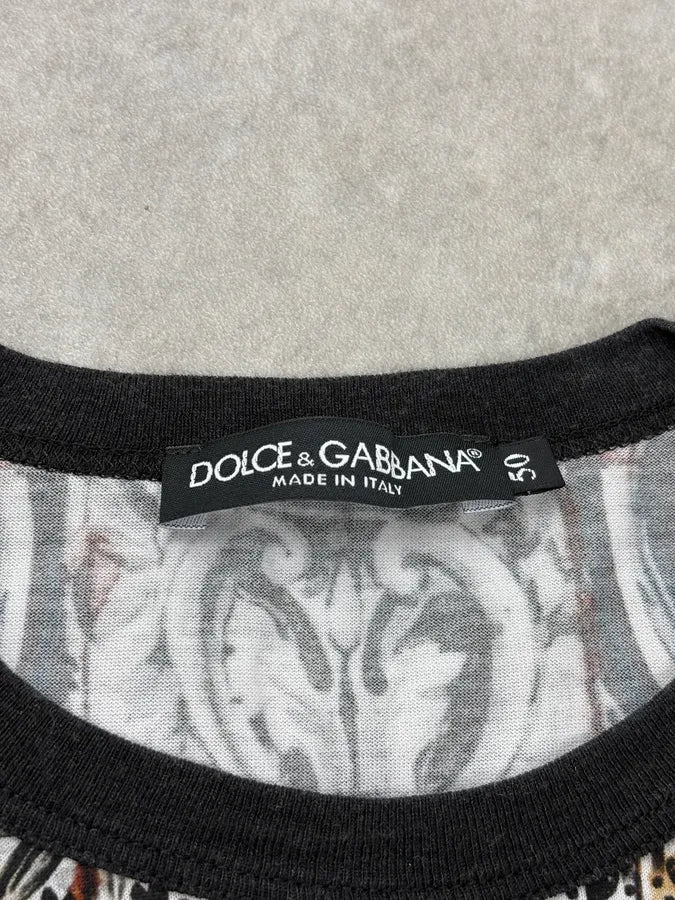 SS2015 Dolce & Gabbana Black & White Royal Bull Corrida T-Shirt nOtKSuU 8