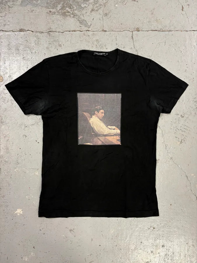 2000s Dolce & Gabbana Black Al Pacino T-Shirt KjVpfyg 0
