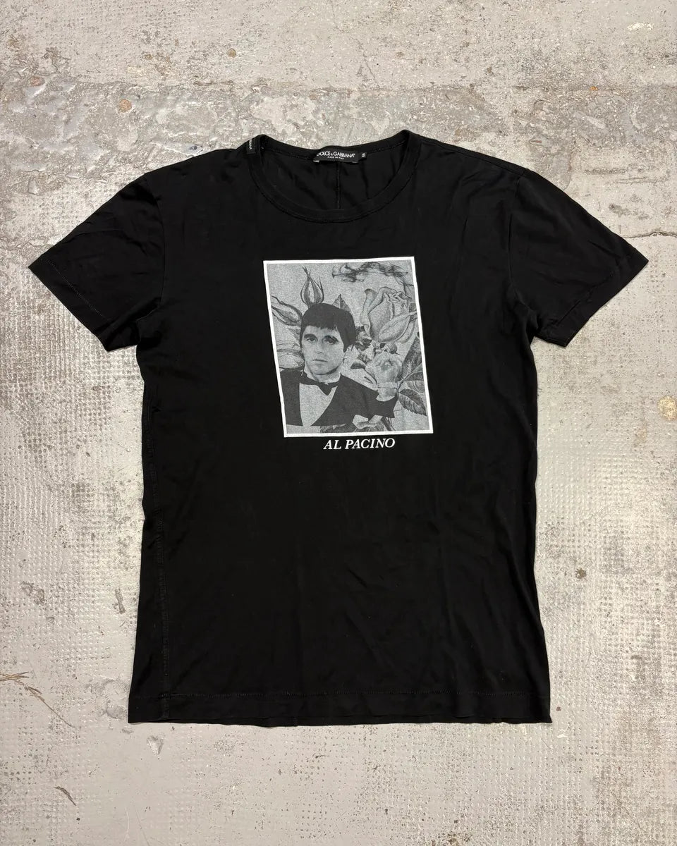 2000s Dolce & Gabbana Black Al Pacino T-Shirt DjueDyZ 0