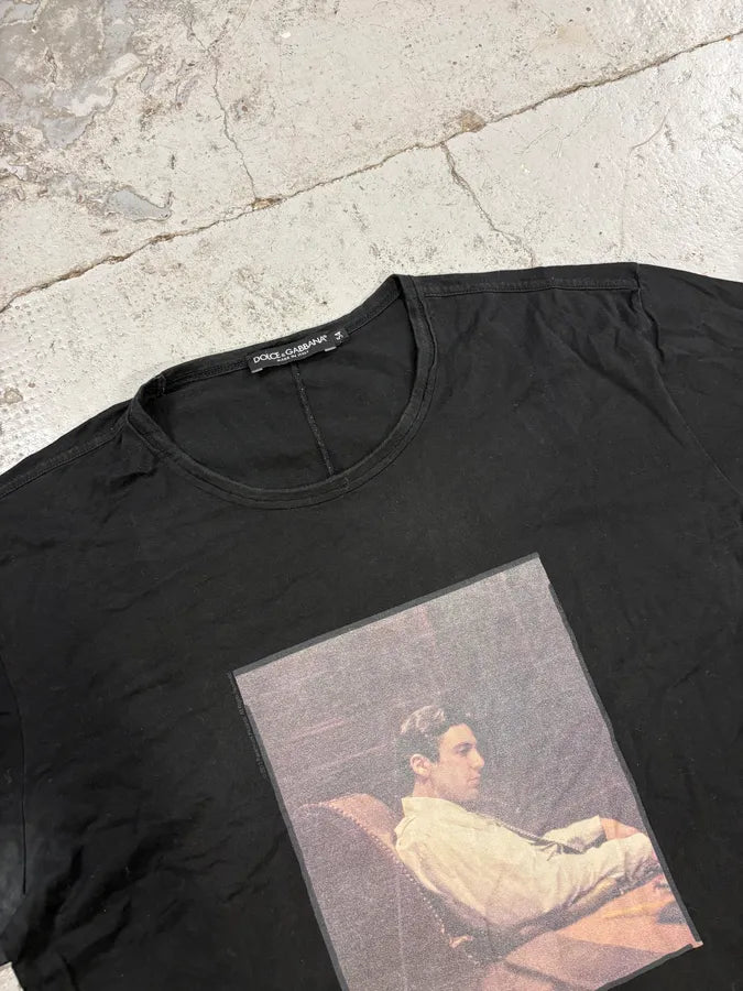 2000s Dolce & Gabbana Black Al Pacino T-Shirt KjVpfyg 4