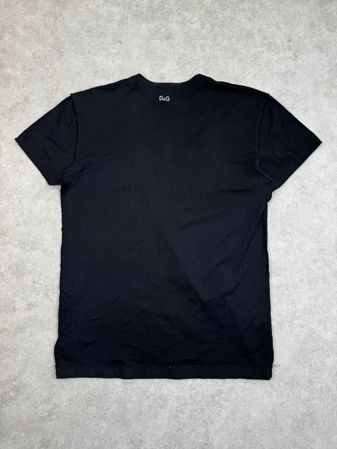 2000s Dolce & Gabbana Black Alain Delon Portrait T-Shirt TEpmRDp 1