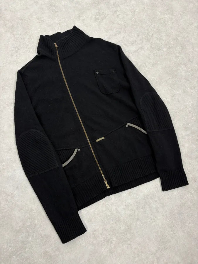 2000s Dolce & Gabbana Black Asymmetrical Zip Wool Sweater nLcmspO 3