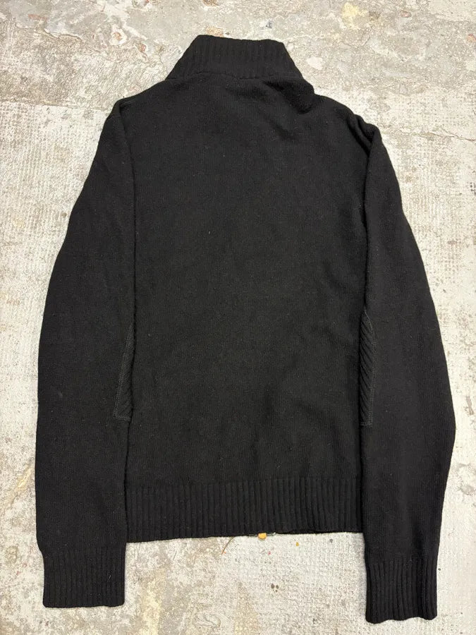 2000s Dolce & Gabbana Black Asymmetrical Zip Wool Sweater nLcmspO 5