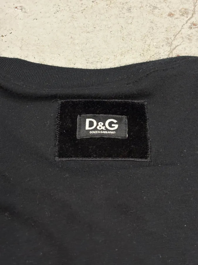 2000s Dolce & Gabbana Black Buttoned Henley Longsleeves orGgmfH 6
