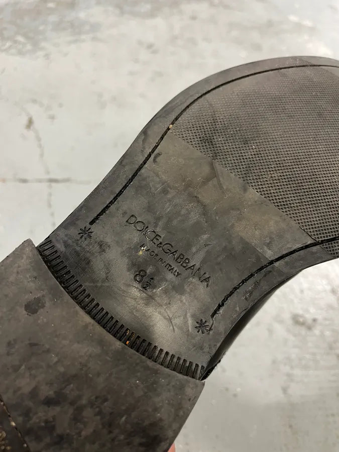 2000s Dolce & Gabbana Black Buttoned Leather Boots vFIalrU 8