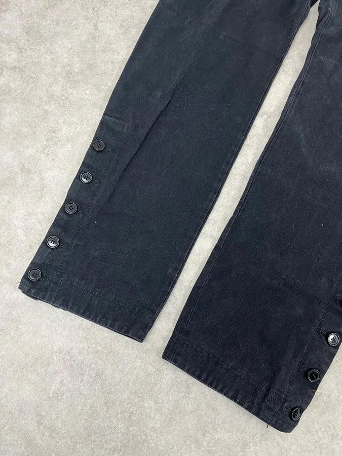 2000s Dolce & Gabbana Black Cargo Buttoned Pants xbYnLpo 9