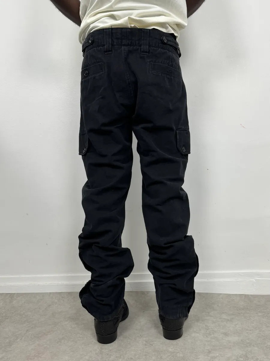 2000s Dolce & Gabbana Black Cargo Buttoned Pants xbYnLpo 3