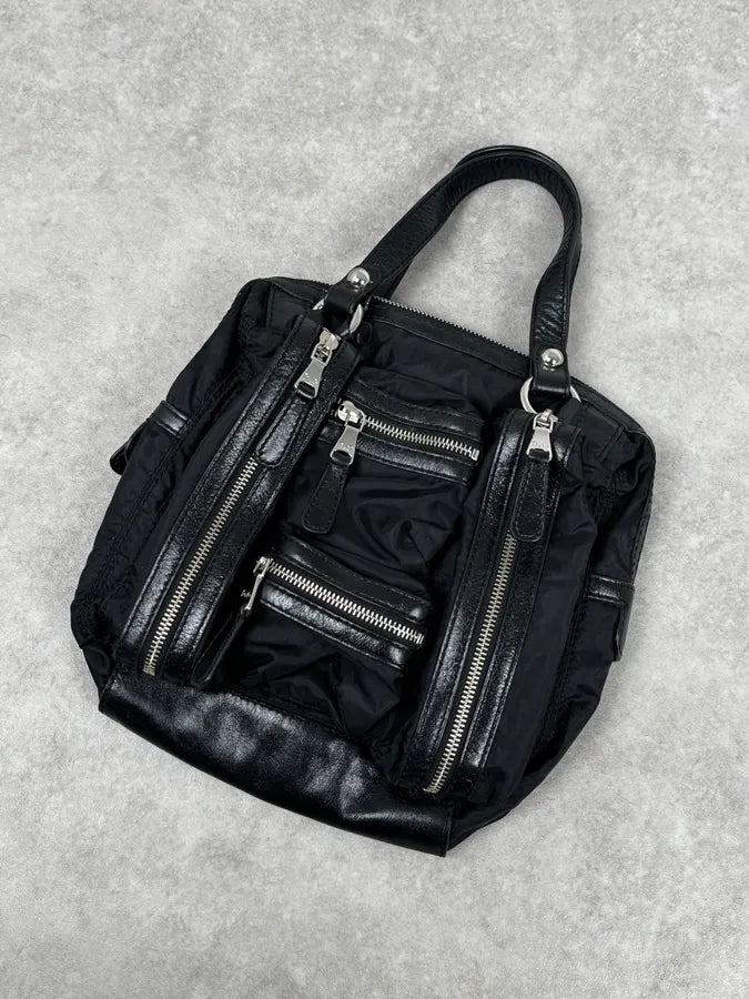 2000s Dolce & Gabbana Black Cargo Zip Handle Bag tGzkiNl 4