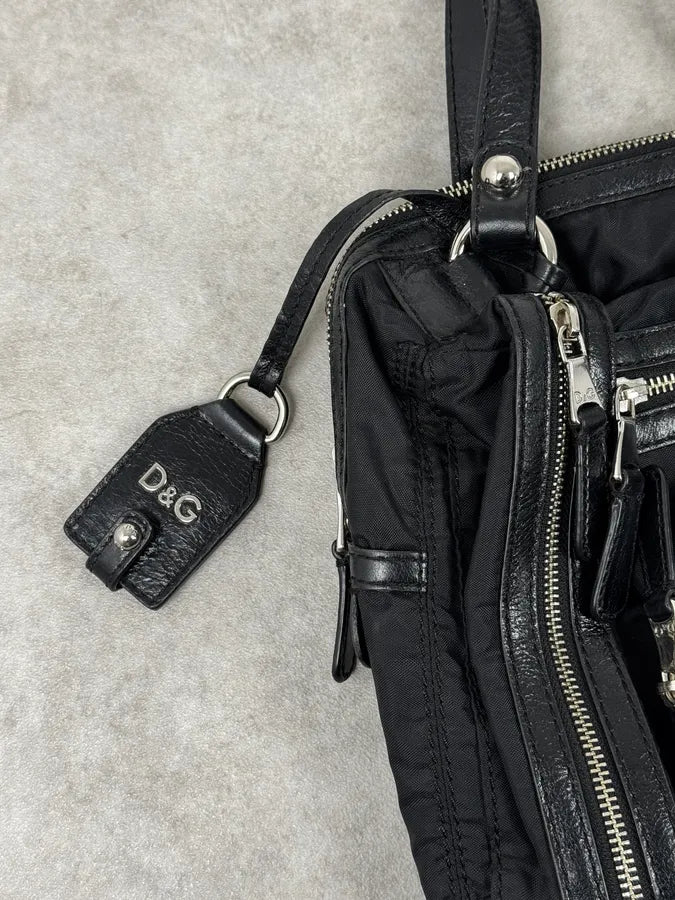 2000s Dolce & Gabbana Black Cargo Zip Handle Bag tGzkiNl 6