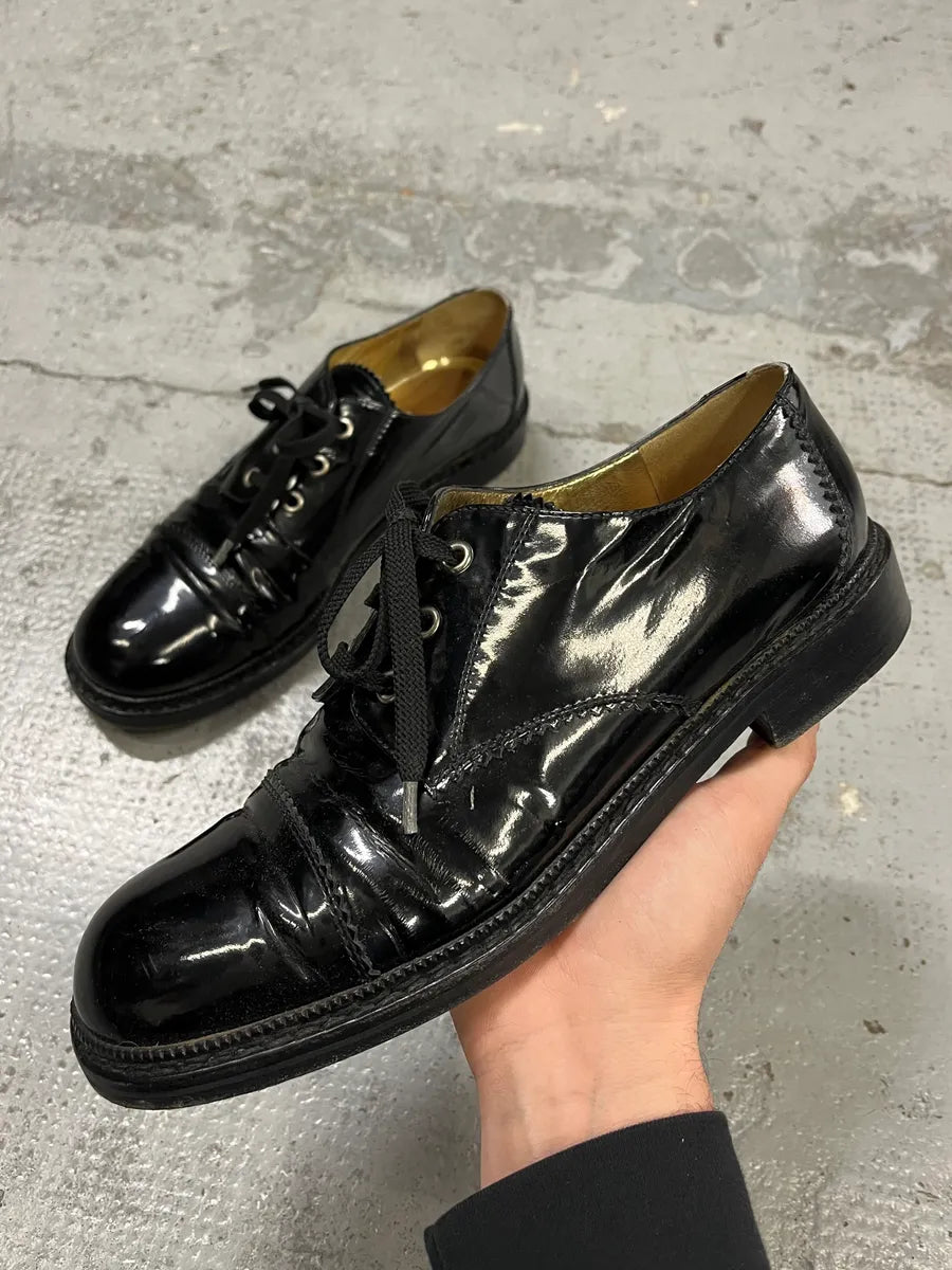 2000s Dolce & Gabbana Black Class Leather Derbies ufSiolb 0