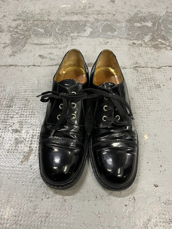 2000s Dolce & Gabbana Black Class Leather Derbies ufSiolb 3