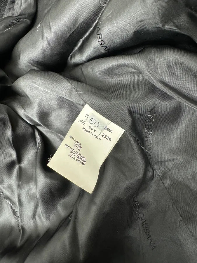 AW1996 Dolce & Gabbana Black Classy Wool Buttoned Officer Peacoat Jacket  ViynmRx 12